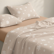 Наволочка Snowflakes Latte фланель Cosas - Фото №3