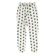 Штаны для девочки ШР767 трикотаж Бемби XM1-серый с принтом - Фото №3