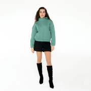 Худі жіноче базове на гумці Поділля Lesia м'ятне - Фото №5