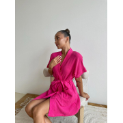 Жіночий халат-кімоно Hawaii M22 муслін Cosy малиновий - Фото №5