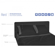 Простирадло на гумці сатинова Aero Black Diamond Sonex - Фото №4