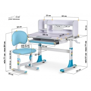 Комплект меблів Evo kids стіл + стілець + полиця BD-22 BL - Фото №5