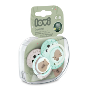Пустушка силіконова динамічна 0-6 міс 2 шт CapiChill Lovi 22/932boy блакитна - Фото №3
