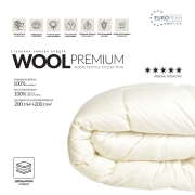 Одеяло шерстяное зимнее Wool Premium Ideia молочное - Фото №9