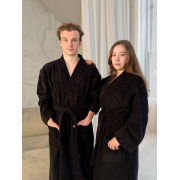 Халат кімоно махровий унісекс SoundSleep чорний - Фото №8