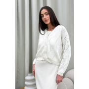 Кардиган в'язаний жіночий Grace Art Knit молочний - Фото №5