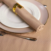 Скатертина однотонна гладь Вілюта коричнева - Фото №5