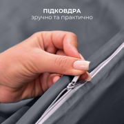 Постельное белье Ideia сатин темно-серый простынь на резинке - Фото №7