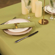 Скатертина однотонна гладь Вілюта оливкова - Фото №5