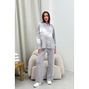 Худі жіноче в'язане Vibe Cotton Art Knit сірий - Фото №4