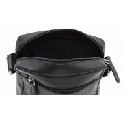 Чоловіча шкіряна сумка-месенджер Visconti S-7 black - Фото №5