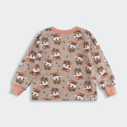 Піжама байкова для дівчинки ПЖ55 Бембі H31-коричневий-рожевий-малюнок - Фото №4