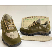 Шкіряні кросівки з конопляною тканиною весна-літо Ukono хакі, піксель - Фото №3