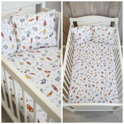 Комплект постільної білизни дитячий зимовий Space SoundSleep фланель білий - Фото №3