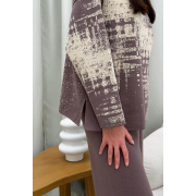 Худі жіноче в'язане Vibe Cotton Art Knit шоколад - Фото №8