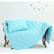 Подушка шовкова середня 1616 Eco Light Blue MirSon - Фото №6