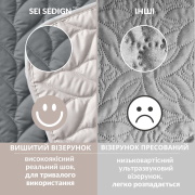 Покривало двостороннє Warmis Sei Design Ideia графіт світло-сірий - Фото №10