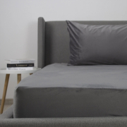 Простирадло велюрове на гумці Velour ТЕП сіре - Фото №4