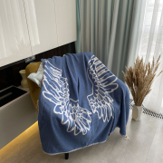 Плед хлопковый SoundSleep Wings синий - Фото №5