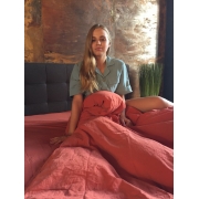 Комплект постільної білизни SoundSleep Stonewash orange цегляний - Фото №12