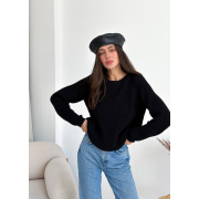 Джемпер в'язаний Cotton Art Knit чорний - Фото №4