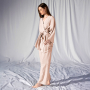 Сорочка-кімоно лляна Serli uzun kollu kimono somon Penelope лососевий - Фото №3