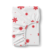 Простирадло на гумці Snowflakes Berry фланель Cosas висота 30 см - Фото №3
