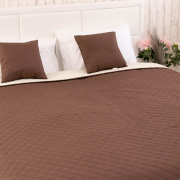 Двусторонее покрывало Барселона Руно шоколадно-молочное - Фото №12