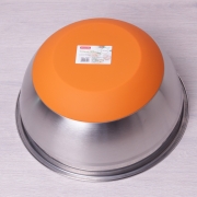 Миска Kamille 24х11см з нержавіючої сталі з силіконовим дном 4349 - Фото №3