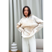 Худі жіноче в'язане Vibe Cotton Art Knit молочний - Фото №9