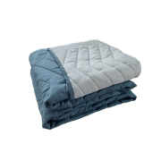 Покрывало стеганое двустороннее микрофибра Double Face Zigzag Grey-Indian Teal ArCloud - Фото №8