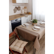 Скатертина бавовняна Кориця Прованс коричнева - Фото №4