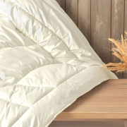 Одеяло шерстяное зимнее Wool Premium Ideia молочное - Фото №7