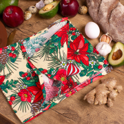 Рушник кухонний вафельний 513 Waffle Winter flowers Mirson - Фото №3