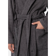 Халат махровый Basic Line antrasit Lotus Home - Фото №4