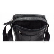 Чоловіча шкіряна сумка-месенджер Visconti S-8 black - Фото №5