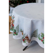 Скатертина новорічна гобеленова кругла Squirrel Прованс - Фото №3