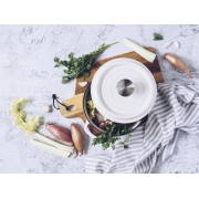 Чавунна каструля 20см 2.3л Tierra cream 830041 NOIS - Фото №8