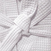 Халат вафельний кімоно Wariet SoundSleep білий короткий - Фото №6