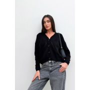 Кардиган в'язаний жіночий Grace Art Knit чорний - Фото №5