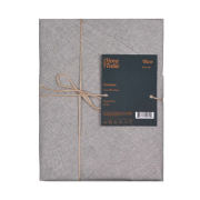 Скатертина бавовняна кругла Ardesto Oliver сіра - Фото №3