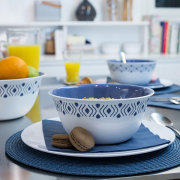 Миска пластикова Tosca діаметр 29 см Stefanplast 55101 біло-синя - Фото №3