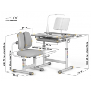 Комплект меблів Evo kids стіл + стілець + полиця + лампа BD-23 G - Фото №4