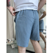 Шорти чоловічі лляні літні Cosy сіро-блакитні - Фото №9
