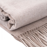 Плед вовняний з кашеміром Ardesto Leonardo Moon сіро-бежевий - Фото №7