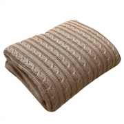 Плед в'язаний бавовняний Exclusive Nature Прованс бежевий - Фото №6