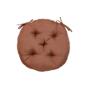 Кругла подушка на стілець Фібра Прованс коричнева 041697 - Фото №5