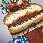 Рушник великодній вафельний кухонний Смачної паски Emily блакитний - Фото №10