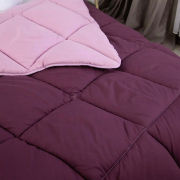 Ковдра зимова антиалергенна Alaska microfiber ТЕП бордовий комбінований - Фото №3