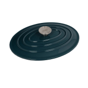 Чавунна овальна каструля 30x23 см 4л Tierra темно-бірюзовий 830096 NOIS - Фото №5